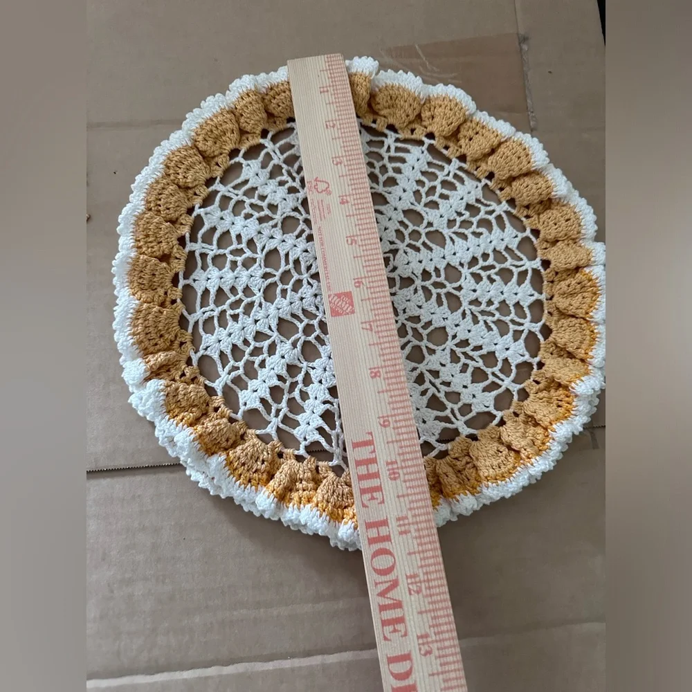 Handcrafted Crochet Doily/Handkerchief Set - 4 pieces vintage